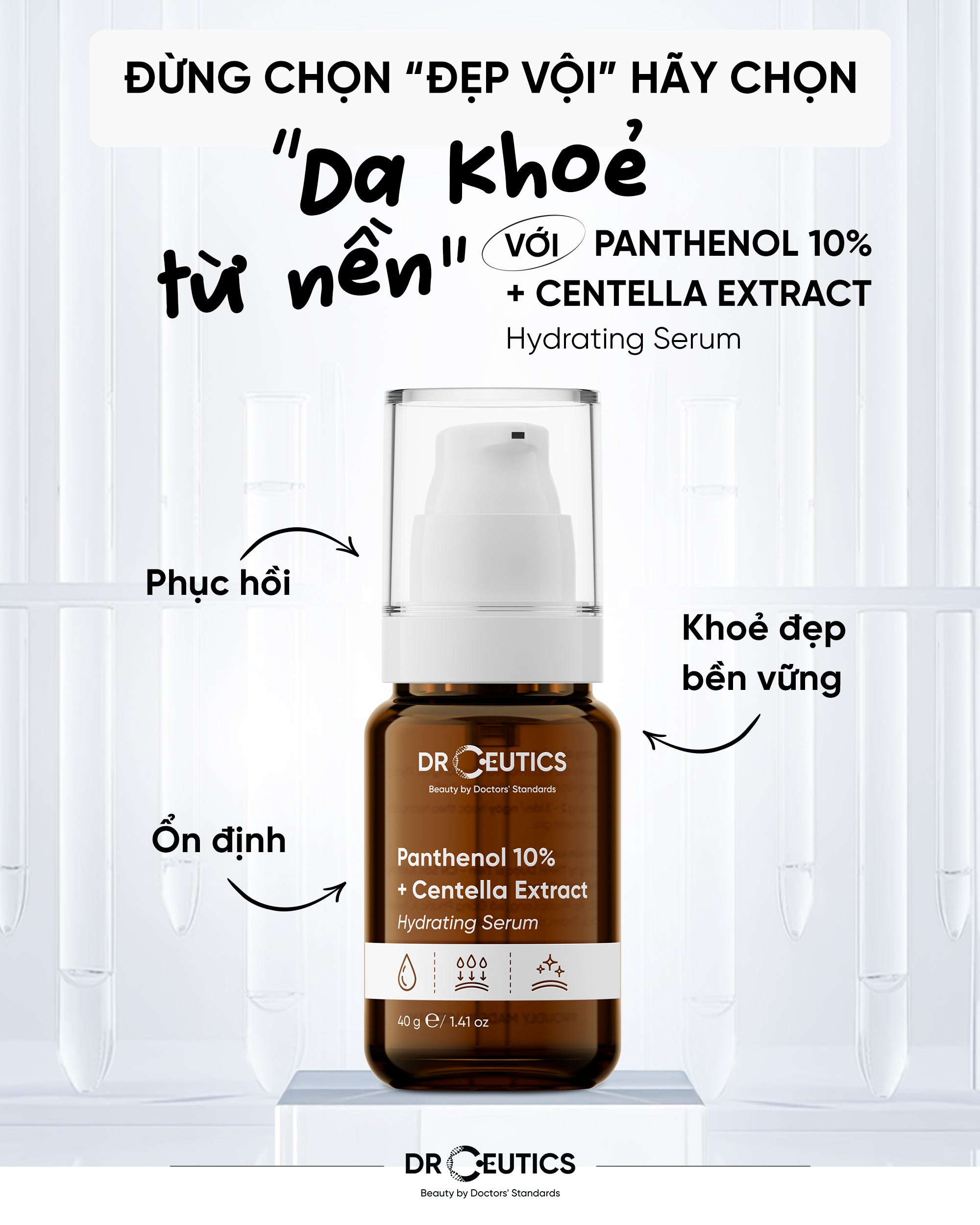 Panthenol 10_ + Centella Extract Hydrating Serum 40g