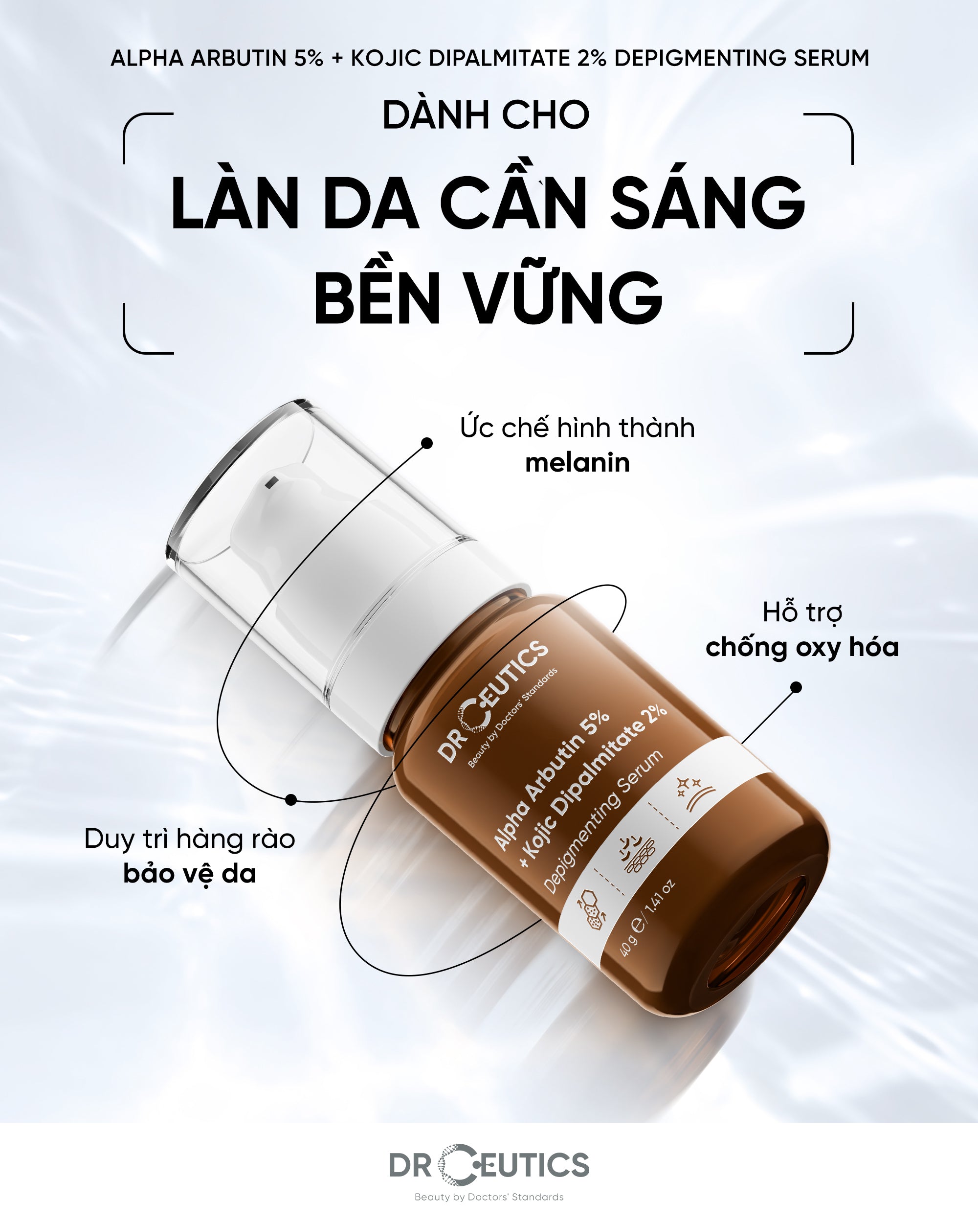 Alpha Arbutin 5_ + Kojic Dipalmitate 2_ Depigmenting Serum 40g