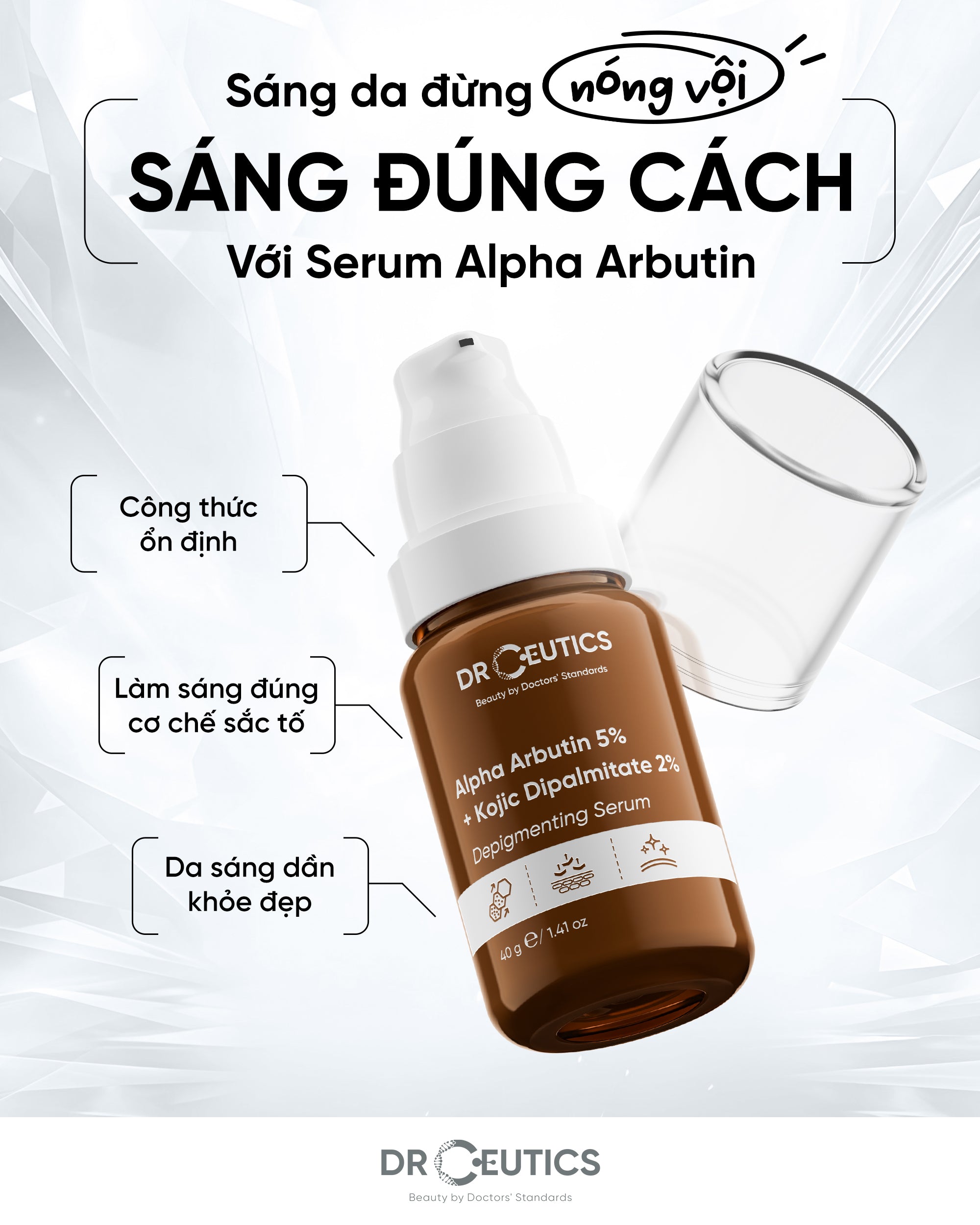 Alpha Arbutin 5_ + Kojic Dipalmitate 2_ Depigmenting Serum 40g