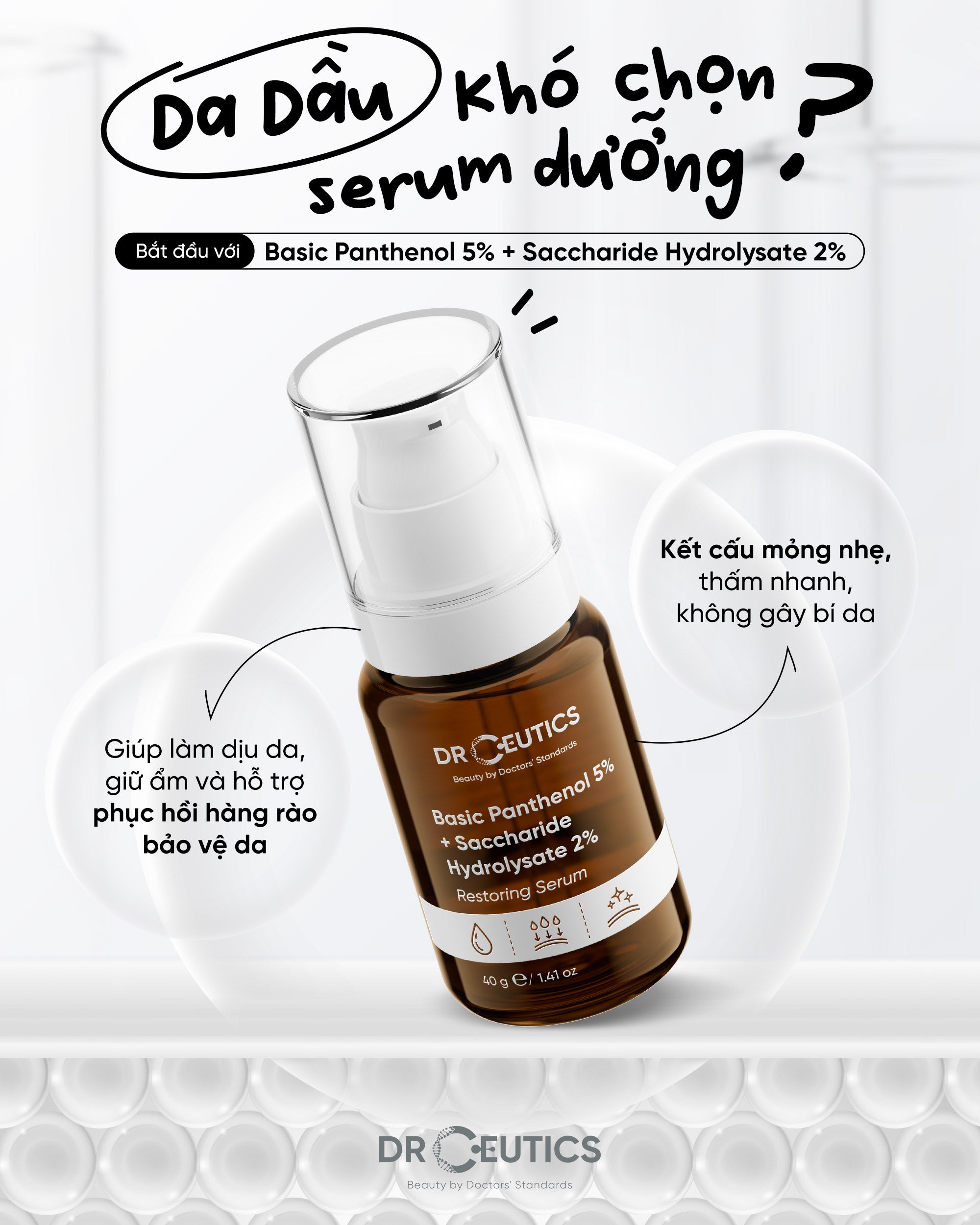 Basic Panthenol 5_ + Saccharide Hydrolysate 2_ Restoring Serum 40g