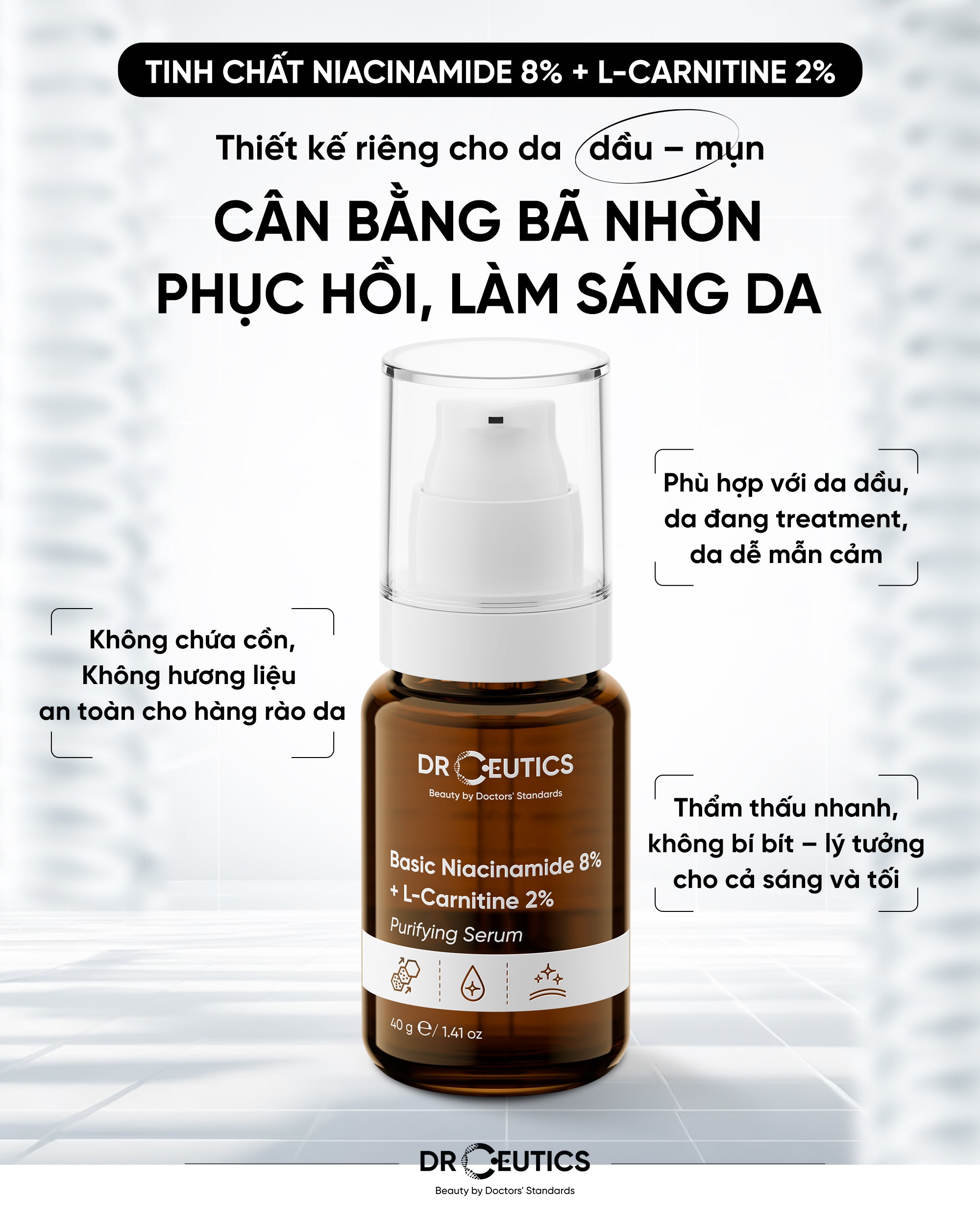 Basic Niacinamide 8_ + L-Carnitine 2_ Purifying Serum 40g