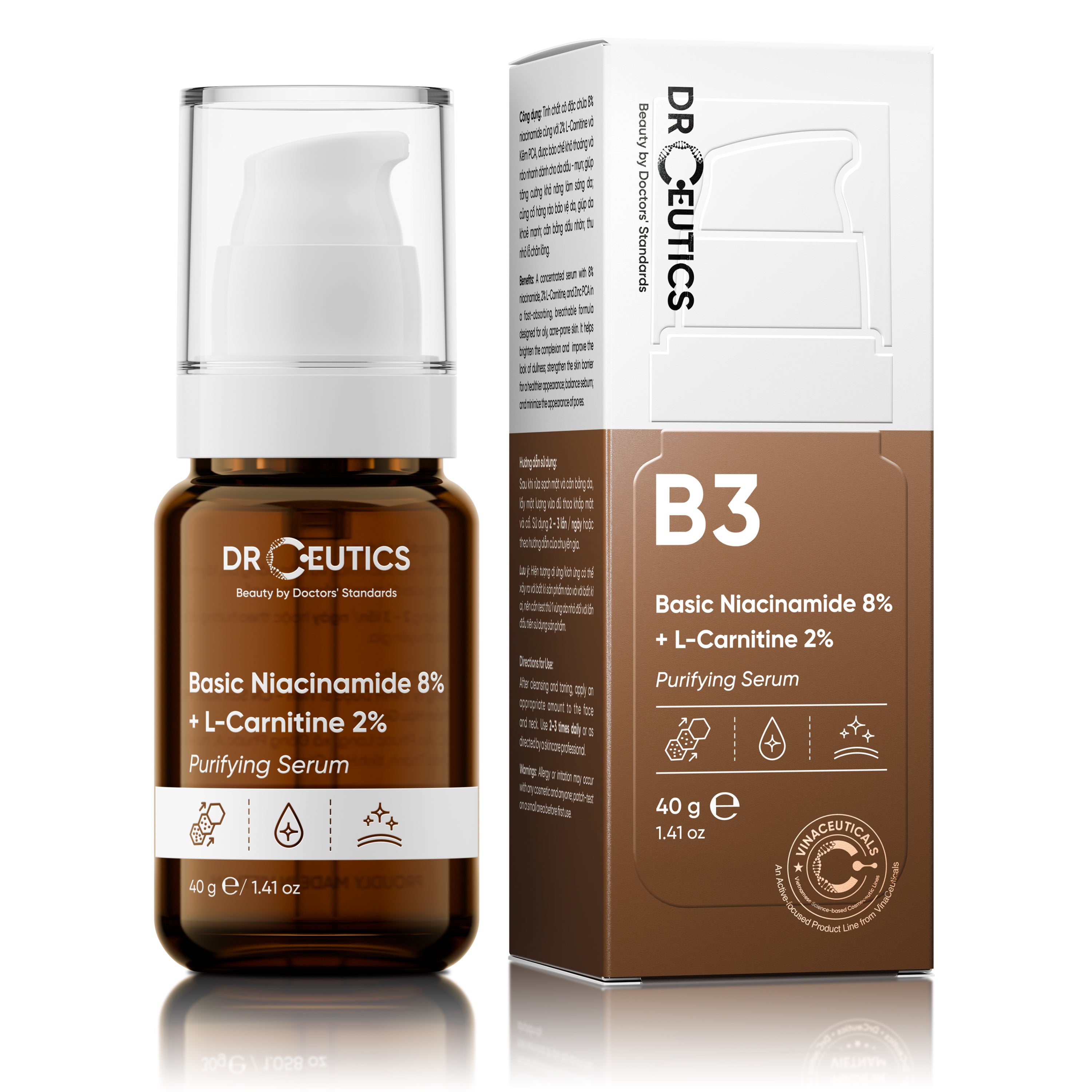 Basic Niacinamide 8_ + L-Carnitine 2_ Purifying Serum 40g